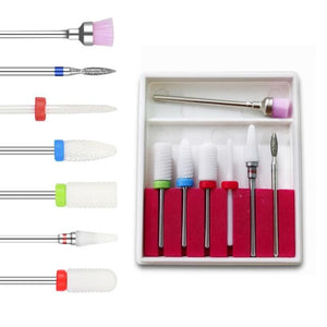 Planet Gates ceramics set Nail Drill Bits Set with Box Ceramics Milling Cutter Manicure Machine Accessories Nail Tools Electric Nail Files