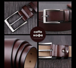 Planet Gates CF001 coffee / 105cm Men belt cow genuine leather designer belts for men high quality fashion vintage male strap for jeans