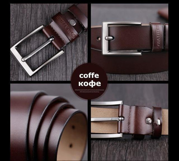 Planet Gates CF001 coffee / 105cm Men belt cow genuine leather designer belts for men high quality fashion vintage male strap for jeans