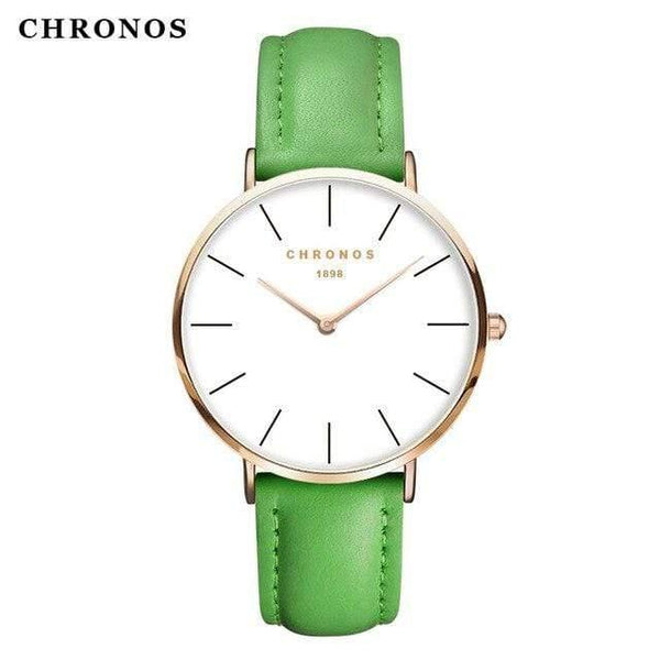 Planet Gates CH0225 Women Minimalist Wristwatches Fashion Lovers Couples Watch with Leather Strap Clock Simple Relogio Masculino Reloj Mujer