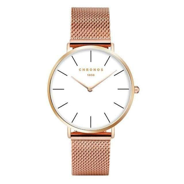 Planet Gates CH0231 Men Watches Leather/Steel Mesh Lover's Wrist Watch Fashion Quartz-Clock Rose Gold Silver Relogio Feminino