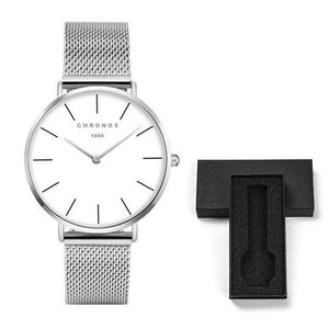 Planet Gates CH0237 and box Men Watches Leather/Steel Mesh Lover's Wrist Watch Fashion Quartz-Clock Rose Gold Silver Relogio Feminino