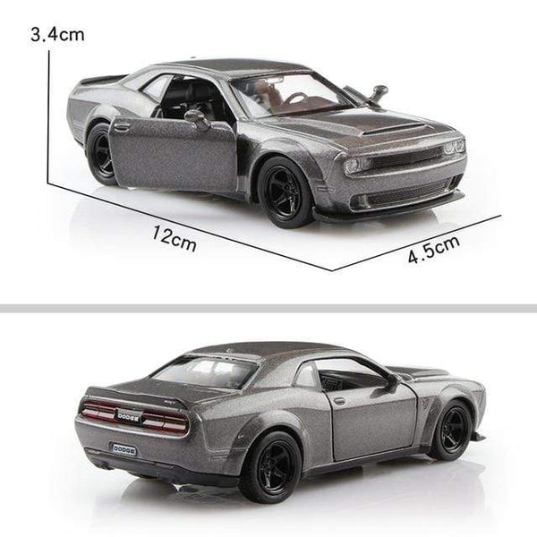 Planet Gates Challenger Grey 1:36 Alloy Car Honda Acura Chevrolet Dodge Golf RMZ city Diecasts Toy Vehicles Simulation Exquisite Model 5 Inch Children Gifts