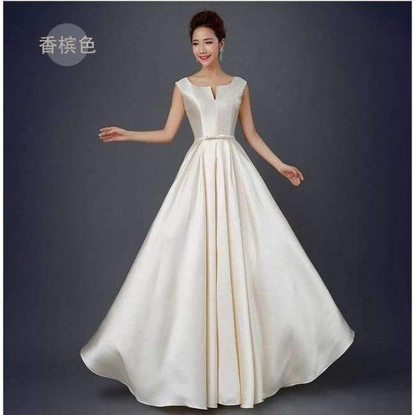 Planet Gates champagne / 2 Quality Wine Red Bridesmaid Dresses Long Thick Satin Floor Length Elegant Prom Party Dresses Vestido Da Dama De Honra 2017