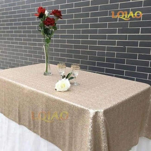 Planet Gates Champagne / 60x102in-150x255cm Sparkly Pink Gold/Silver 120x200cm Sequin Glamorous Tablecloth/Fabric For Wedding Party Table Decorations Sequin Table Cloth