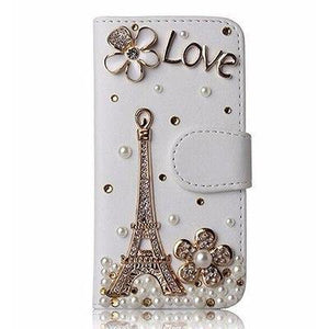 Planet Gates Champagne Bling / PU leather Diamond Flip Leather Phone Case For Huawei P8 LITE 2017/P9 LITE 2017/Honor 8 lite,Wallet Style Cover With Card Slot