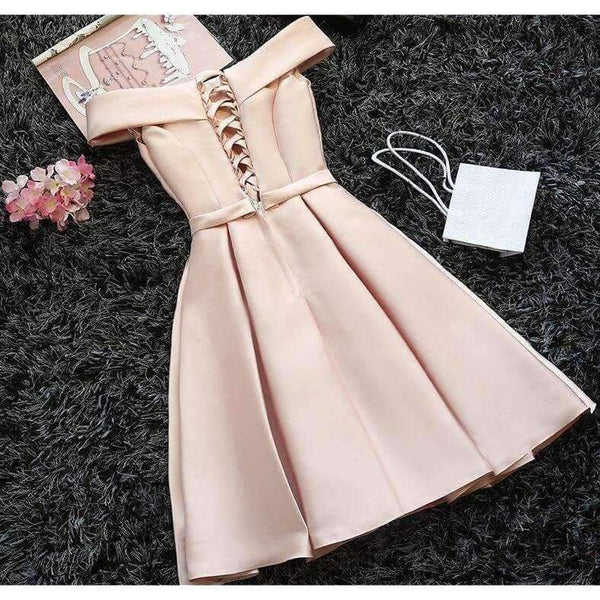 Planet Gates Champagne Bridesmaid Dresses Pink Blue Short Satin Knee Length Party Prom Dresses robe de mariage Cheap Custom Made
