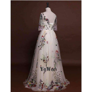 Planet Gates Champagne Evening Dress elegant for Women Sleeveless Long Sexy Half Sleeves Plus Size Prom Dresses 2018 Party gown