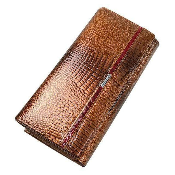 Planet Gates Champagne Genuine Leather Women Wallet Multifunction Womens Clutch Wallets Brand Purses Femme Billetera Card Holder Phone Bag