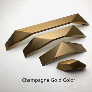 Design Matte Piano Black Solid Zinc Alloy Hole Pitch 32mm 192mm Geometric Design Modern Style Cabinet  Handle Door Pull