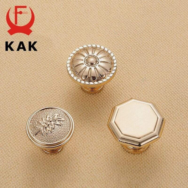 Champagne Gold Door Handles Zinc Alloy Cabinet Handle Drawer Knobs European Wardrobe Pulls Kitchen Handle Furniture Hardware