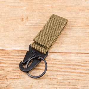 Planet Gates Champagne Keychain Military nylon metal button Oyster mouth shape Paste belts Cool alloy buckle men eagle belt