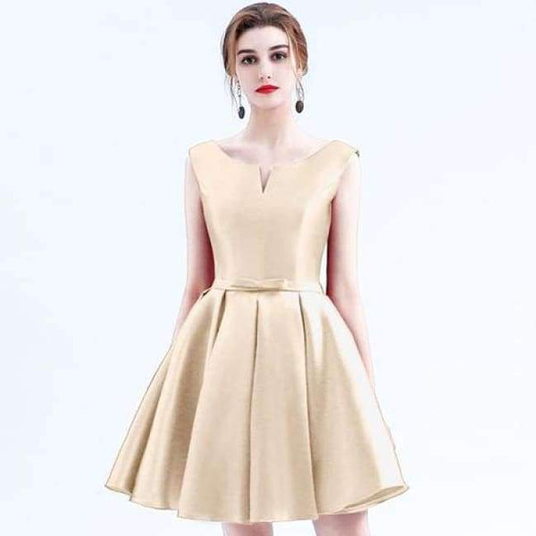 Planet Gates Champagne NO.5 / 2 New fashion fuchsia vestido de noiva short design Champange color lace up bridal party cocktail dress