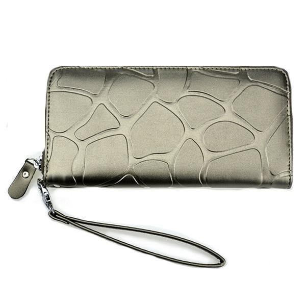 Planet Gates Champagne Pu Leather Women Wallet Female Purse Large Capacity Wallets Female Purse Lady Purses Phone Pocket Card Holder Carteras