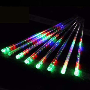 Planet Gates Changeable / 20cm / 110V US plug Waterproof 50cm 8 Tube Holiday Meteor Shower Rain LED String Lights For Indoor Outdoor Gardens Xmas Christimas Party Decor Tree