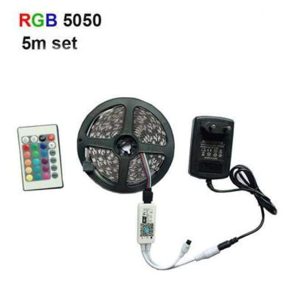 Planet Gates Vyměnitelné / 5050 30LED / Není vodotěsné SMD5050 5m 10m 15m 20m 30/60LED/m LED páska Voděodolná diodová páska 24k Wifi ovladač DC 12V adaptér sada RGB LED páska