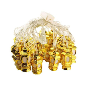 Planet Gates Changeable / EU PLUG RGB Led Christmas Lantern string lights 5m 20 Palace lamp pendant bedroom garland wedding decoration holiday lighting 220V