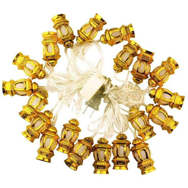 Planet Gates Changeable / EU PLUG RGB Led Christmas Lantern string lights 5m 20 Palace lamp pendant bedroom garland wedding decoration holiday lighting 220V