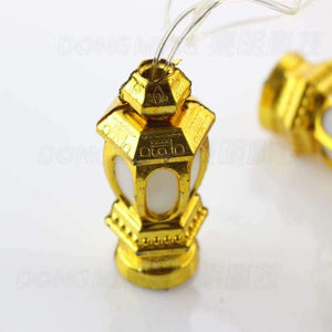 Planet Gates Changeable / EU PLUG RGB Led Christmas Lantern string lights 5m 20 Palace lamp pendant bedroom garland wedding decoration holiday lighting 220V