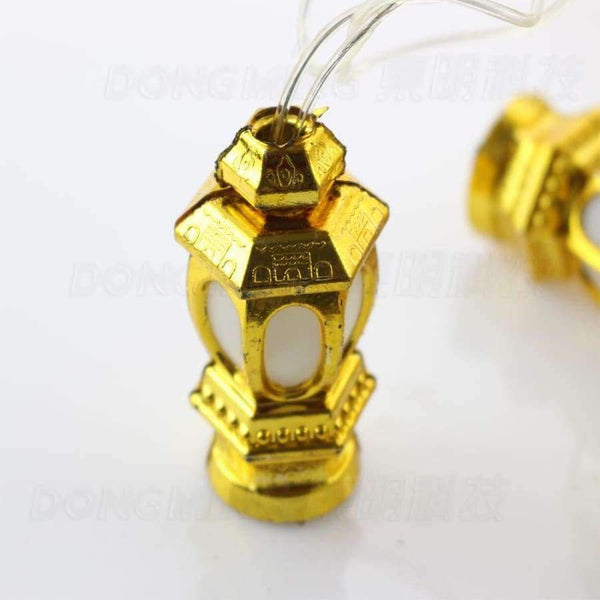 Planet Gates Changeable / EU PLUG RGB Led Christmas Lantern string lights 5m 20 Palace lamp pendant bedroom garland wedding decoration holiday lighting 220V