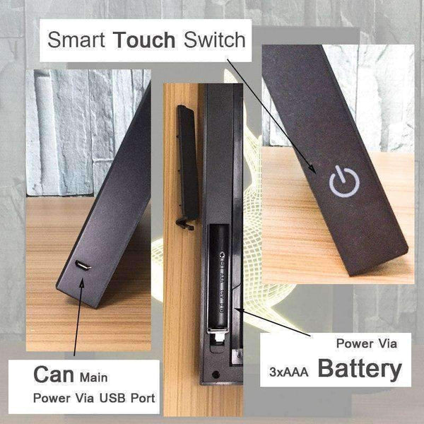 Planet Gates Changeable / guitar Creative 3D LED Acrylic Photo Frame Table Lamp Light Elk/Dolphin/Guitar 7 Color Smart Bedside Night Light With Remote Control