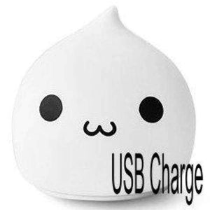 Planet Gates Vyměnitelné silikonové dotykové senzorové USB LED noční světlo pro děti Miminka 7 barev Kočka Měkká kreslená LED noční lampa pro děti Uvolnění stresu