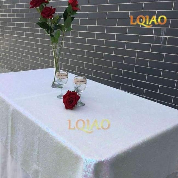 Planet Gates Changed White / 60x102in-150x255cm Sparkly Pink Gold/Silver 120x200cm Sequin Glamorous Tablecloth/Fabric For Wedding Party Table Decorations Sequin Table Cloth