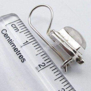 Planet Gates Chanti International . Pure Silver Natural RAINBOW MOONSTONE DANGLING Fix Wire Earrings 2.6 CM NEW