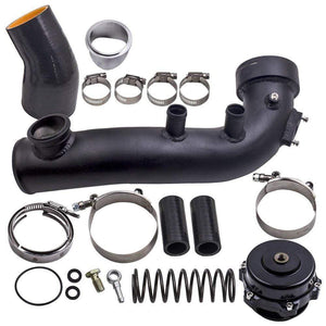 Planet Gates Charge Pipe Cooling Kit & 50mm V-Band Turbocharger Blow Off Valve for BMW N54