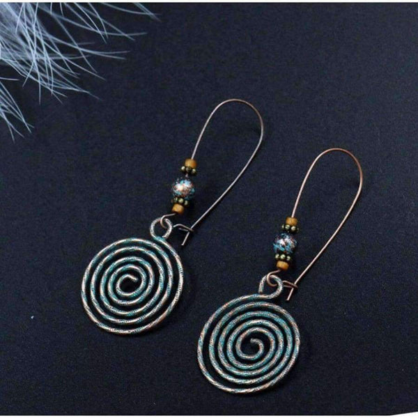 Planet Gates charming tibet silvers Retro Vintage Creative Silver blue Chalcedony opal TURQUOISEs earring  Female luck Jewelry shipping free