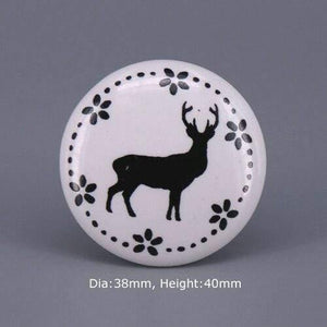 1x Classic White  Porcelain/Ceramic Drawer Pull Knob Cabinet Cupboard Door Handle Knob