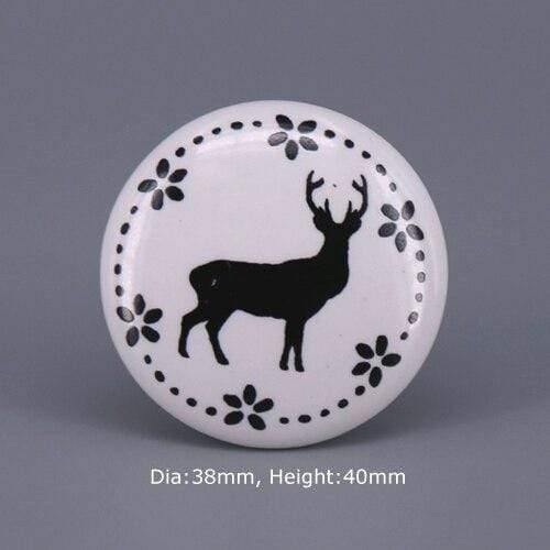 1x Classic White  Porcelain/Ceramic Drawer Pull Knob Cabinet Cupboard Door Handle Knob