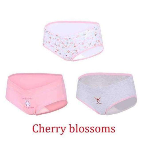 Planet Gates Cherry blossoms / XL 3 PCS/Lot low-Waist Maternity panties cotton Pregnancy underwear Intimates clothes briefs for pregnant women clothing