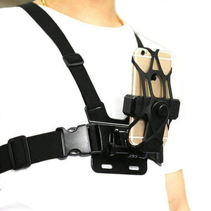 Planet Gates Chest Strap Mount w/ Phone Clip/Bracket for Climbing/skiing/biking 360 Degree Rotated for iPhone Huawei Samsung Gopro Accessory