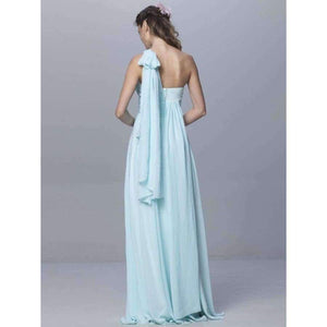 Planet Gates Chiffon long Convertible bridesmaid dresses Blue pink ribbon wedding Prom party dress Plus Vestidos