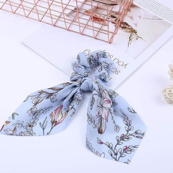 Chiffon Ribbons Hairband Elastic Hair Rope Hair Tie Floral Scrunchie Women Ponytail Holder Rubber Headbands Accessories