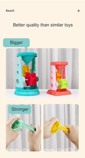 Planet Gates Children Beach Toys 17 Pcs Kit Baby Summer Digging Sand Tool with Shovel Water Game Play Outdoor Toy Set Sandbox for Boys Girls