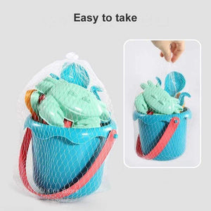 Planet Gates Children Beach Toys 17 Pcs Kit Baby Summer Digging Sand Tool with Shovel Water Game Play Outdoor Toy Set Sandbox for Boys Girls