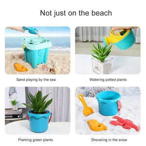 Planet Gates Children Beach Toys 17 Pcs Kit Baby Summer Digging Sand Tool with Shovel Water Game Play Outdoor Toy Set Sandbox for Boys Girls
