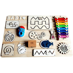 Planet Gates Children Busy Board Accessories Wood DIY Toy Montessori Material Early Education Activity Toddler Toys For Basic Skills Learning