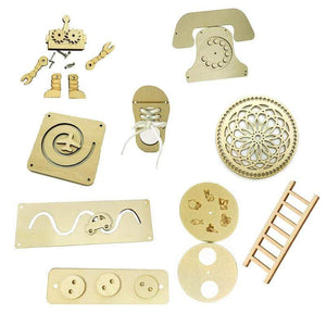 Planet Gates Children Busy Board Accessories Wood DIY Toy Montessori Material Early Education Activity Toddler Toys For Basic Skills Learning