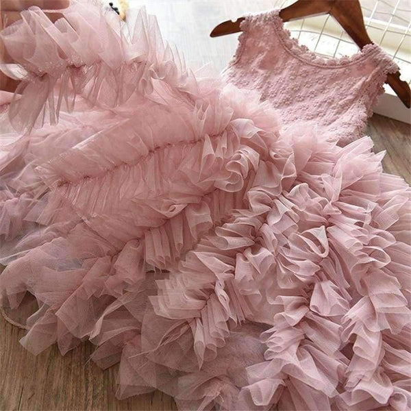 Planet Gates Children Formal Clothes Kids Fluffy Cake Smash Dress Girls Clothes For Christmas Halloween Birthday Costume Tutu Lace Outfits 8T