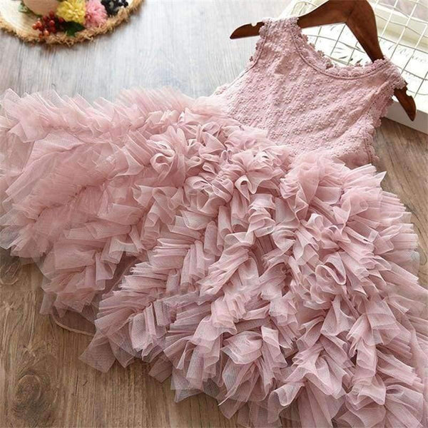 Planet Gates Children Formal Clothes Kids Fluffy Cake Smash Dress Girls Clothes For Christmas Halloween Birthday Costume Tutu Lace Outfits 8T