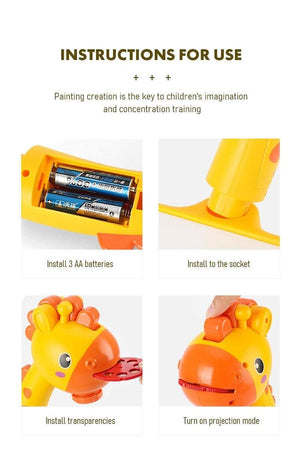 Planet Gates Children Led Projector Painting Art Drawing Table Light Toy For Kids Painting Board Desk Educational Learning Paint Tools Toys