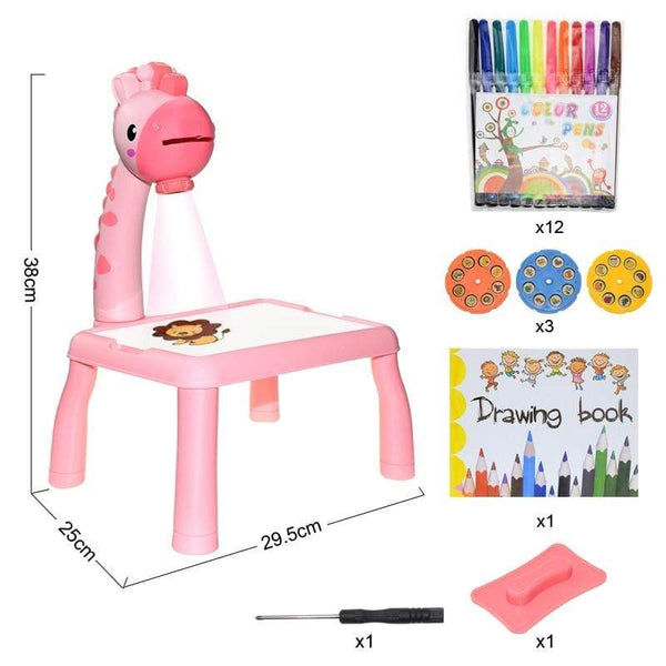 Planet Gates Children Led Projector Painting Art Drawing Table Light Toy For Kids Painting Board Desk Educational Learning Paint Tools Toys