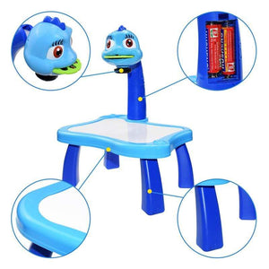 Planet Gates Children Led Projector Painting Art Drawing Table Light Toy For Kids Painting Board Desk Educational Learning Paint Tools Toys