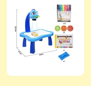 Planet Gates Children Led Projector Painting Art Drawing Table Light Toy For Kids Painting Board Desk Educational Learning Paint Tools Toys