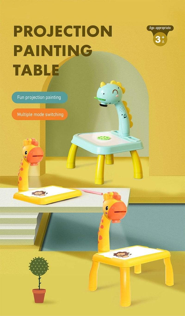 Planet Gates Children Led Projector Painting Art Drawing Table Light Toy For Kids Painting Board Desk Educational Learning Paint Tools Toys