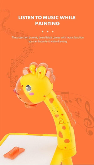 Planet Gates Children Led Projector Painting Art Drawing Table Light Toy For Kids Painting Board Desk Educational Learning Paint Tools Toys