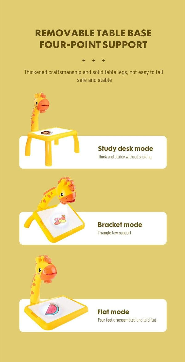 Planet Gates Children Led Projector Painting Art Drawing Table Light Toy For Kids Painting Board Desk Educational Learning Paint Tools Toys